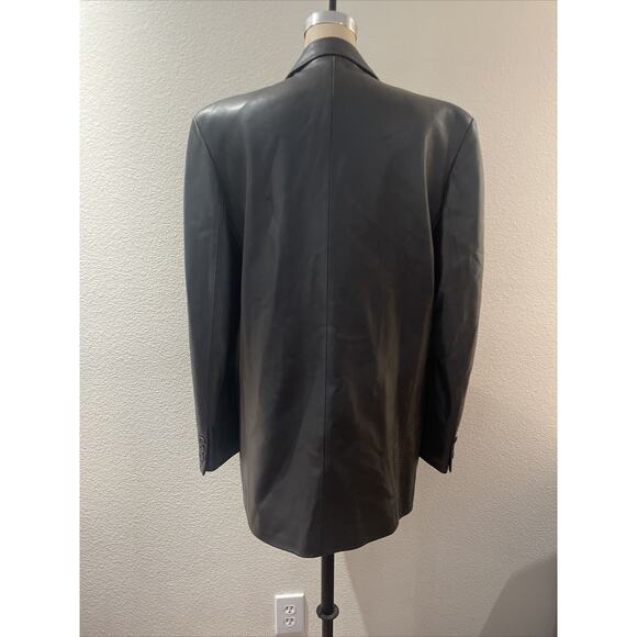 rosleen, genuine brown leather jacket, Shoulder Pads, size M - Picture 5 of 8